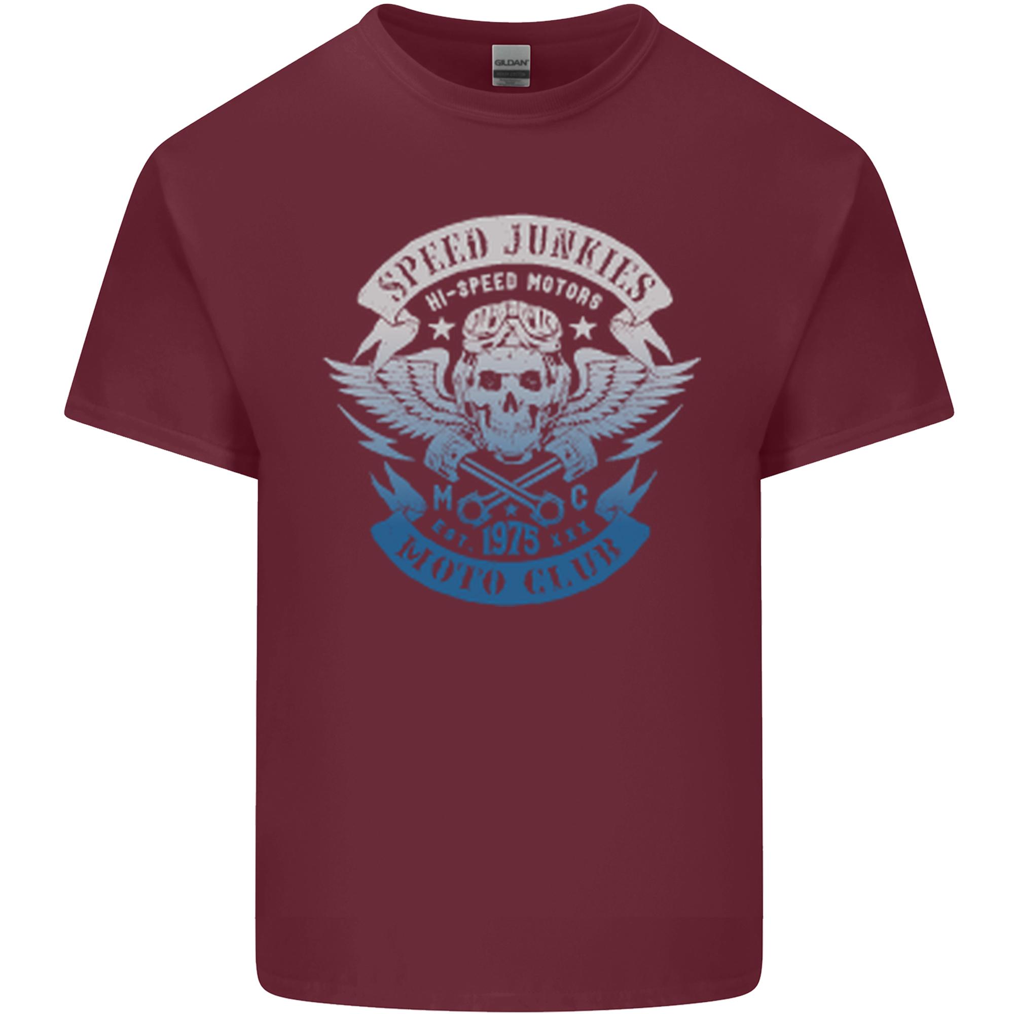 High Speed Junkies Biker Motorcycle Unisexs Light Cotton TShirt S