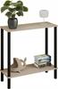 Konsola Loft Z Półką 80X30X80 Cm Metalowa Czarna Do Przedpokoju