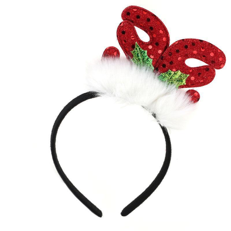 Cute Plush Antler Headband For Christmas Dress-up Wholesale Cosplay Props For Women Plush Handmade Colors 1 2 3 4 5)