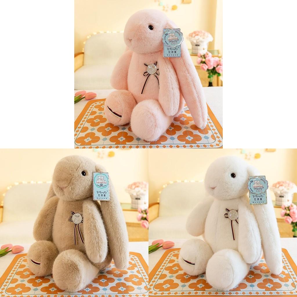 Plush Rabbit Cute Toy Long Eared Bunny Stuffed Animal Doll Kids Gifts Decor