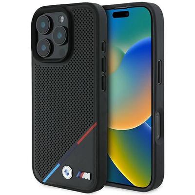 BMW Bmhmp16L23Pupdk Iphone 16 Pro 6.3 Czarny/Black Hardcase M Perforated Tricolor Line Magsafe