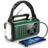 Rádio de Manivela 10000mAh, Rádio de Emergência, Rádio Solar, Rádio Meteorológico NOAA/AM/FM, Carregamento USB Tipo-C