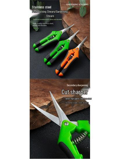 Multi-Use Pruning Scissors for Branches, Flowers, Vegetables, and Fruits