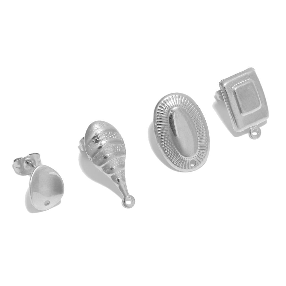10pcs Gold Color Stainless Steel Classical Stud Posts for DIY Earrings Pendants Jewelry Making Dangle Charms Craft Components
