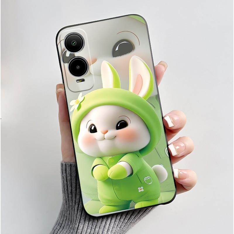 For Cricket Icon 6 Case AT&T Verge (SL219A) Back Cover Luxury Cute Heart Rabbit Funny Black Soft Silicone Protective Phone Case