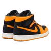 New JORDAN 1 Mid Black Orange Peel 554724-081