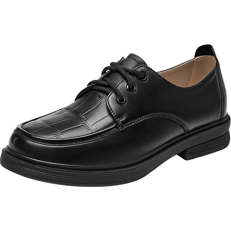Women s Lace-up Soft Sole Leather Loafers 38