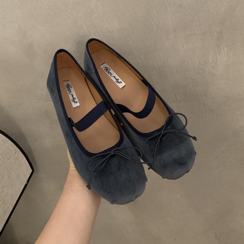 Fashion Bailamos Autumn Women Flats Fashion Bow-knot Round Toe Shallow Slip On Ladies Boat Shoes Soft Flat Heel Dress Ballerinas Shoes