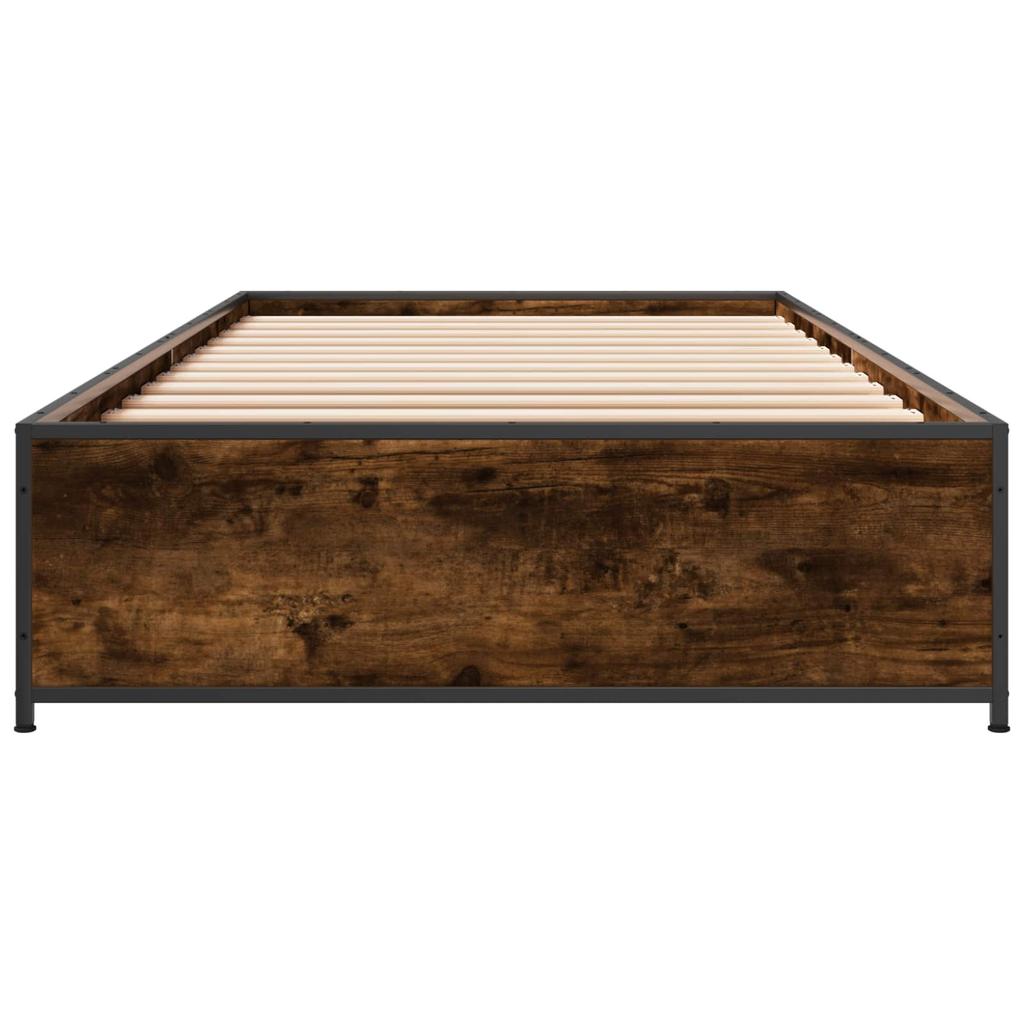 Bed Frame Smoked Oak 80 x 200 cm Engineered Wood