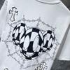 8553 CHROME HEARTS 2025 Summer New High Quality Cotton Round Neck Loose Large Size Men's and Women's T-shirt Couple T-shirt