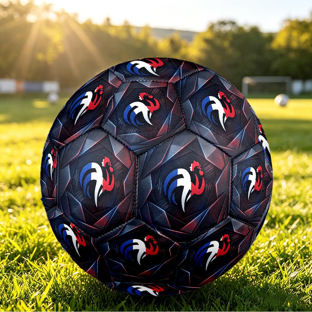 France Football Printed Size 5 Soccer Ball Wear Resistant Standard Adult Training Football Fan Gift for Indoor Outdoor Match Sports
