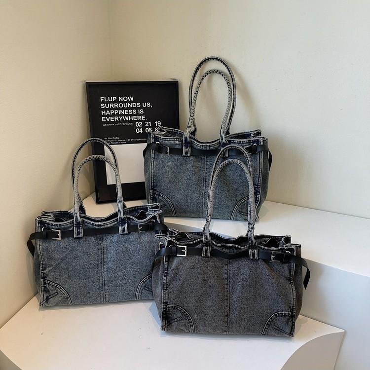 Denim Premium-Gefühl Achselhöhle große Tasche Retro-Textur Einfaches Pendler-Umhängetaschen-Designgefühl Damen-Tasche