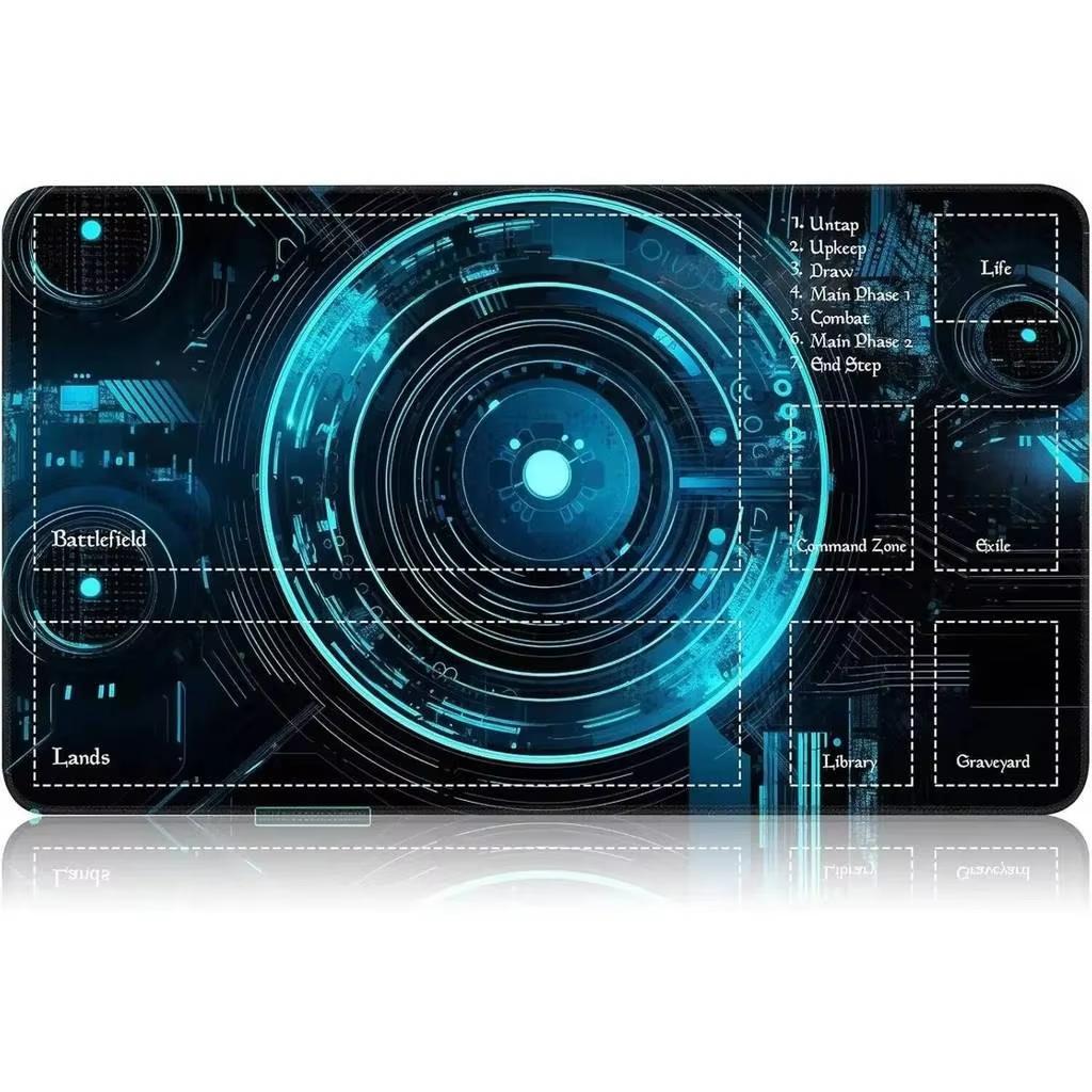 Mountain Starry Sky Mtg Playmat Zoned Card Game Play Mat Non Slip Rubber Trading Card Game Desk Pad