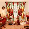2 Pieces Christmas Decr Patterned Hanging Curtains, Decorative Transparent Curtains For Bedroom Decoration, Bedroom, Office, K