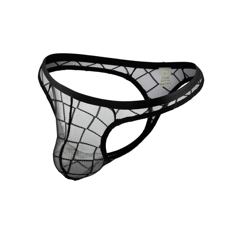 Slip perizoma in rete di pizzo da uomo a vita bassa vedere attraverso la biancheria intima delle mutandine da uomo