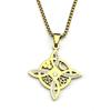 Collana Wicca Strega Nodo Celtico Pentagramma Sole Luna per Donne Uomini Acciaio Inossidabile Strass Amuleti Stregoneria Gioielli a Catena