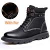 Fashion Winter Snow Boots Genuine Leather Men Boots TrendShoes Casual Shoes Luxury Motorcycle For Men Men's Plus Velvet Cowboy Boots