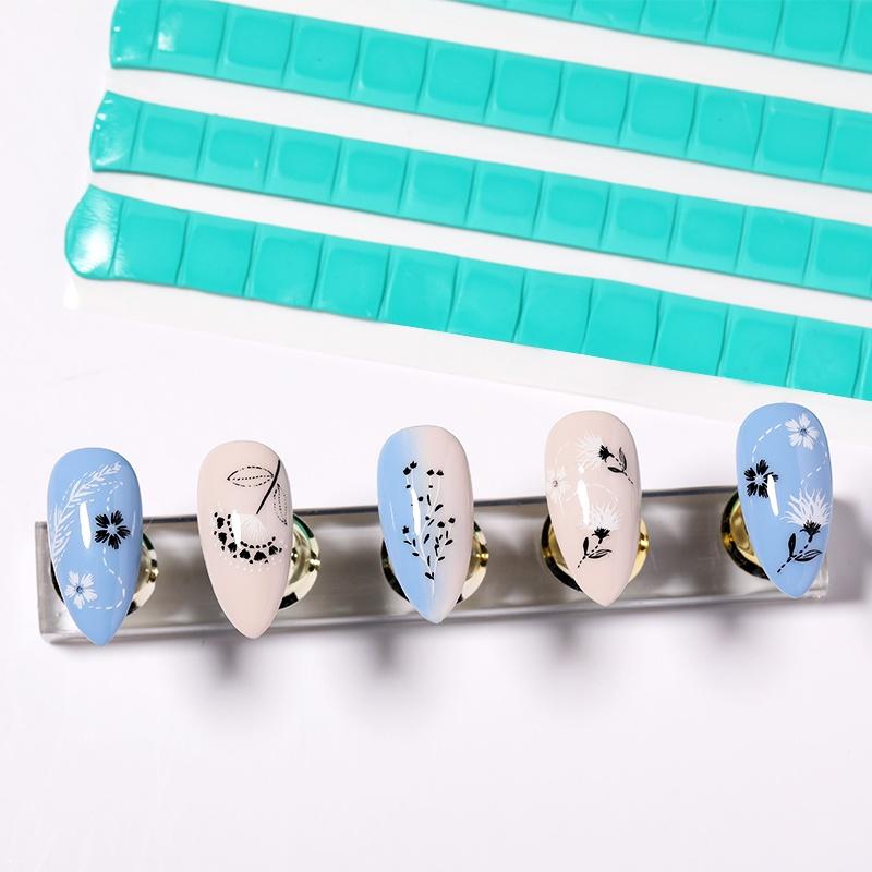 96pcs Multifunctional Nail Adhesive Glue Clay For Practice Stand Display Holder False Tips Reusable Tacky Gel Manicure Tools