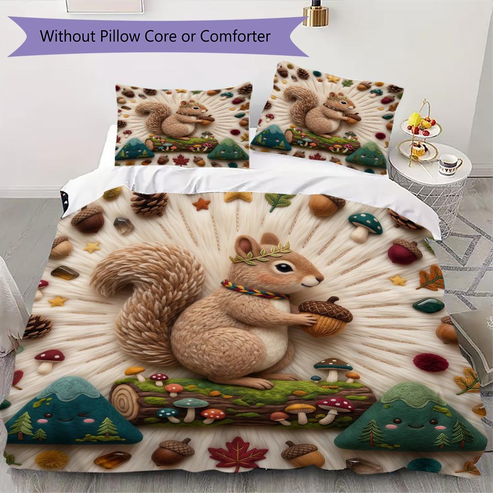

Cute animals Pattern Bedding uilt Set uilt Cover Pillowcase Home Decoration Birthday Gift (1 * duvet cover + 26 * pillowcase without core) 135x200cm