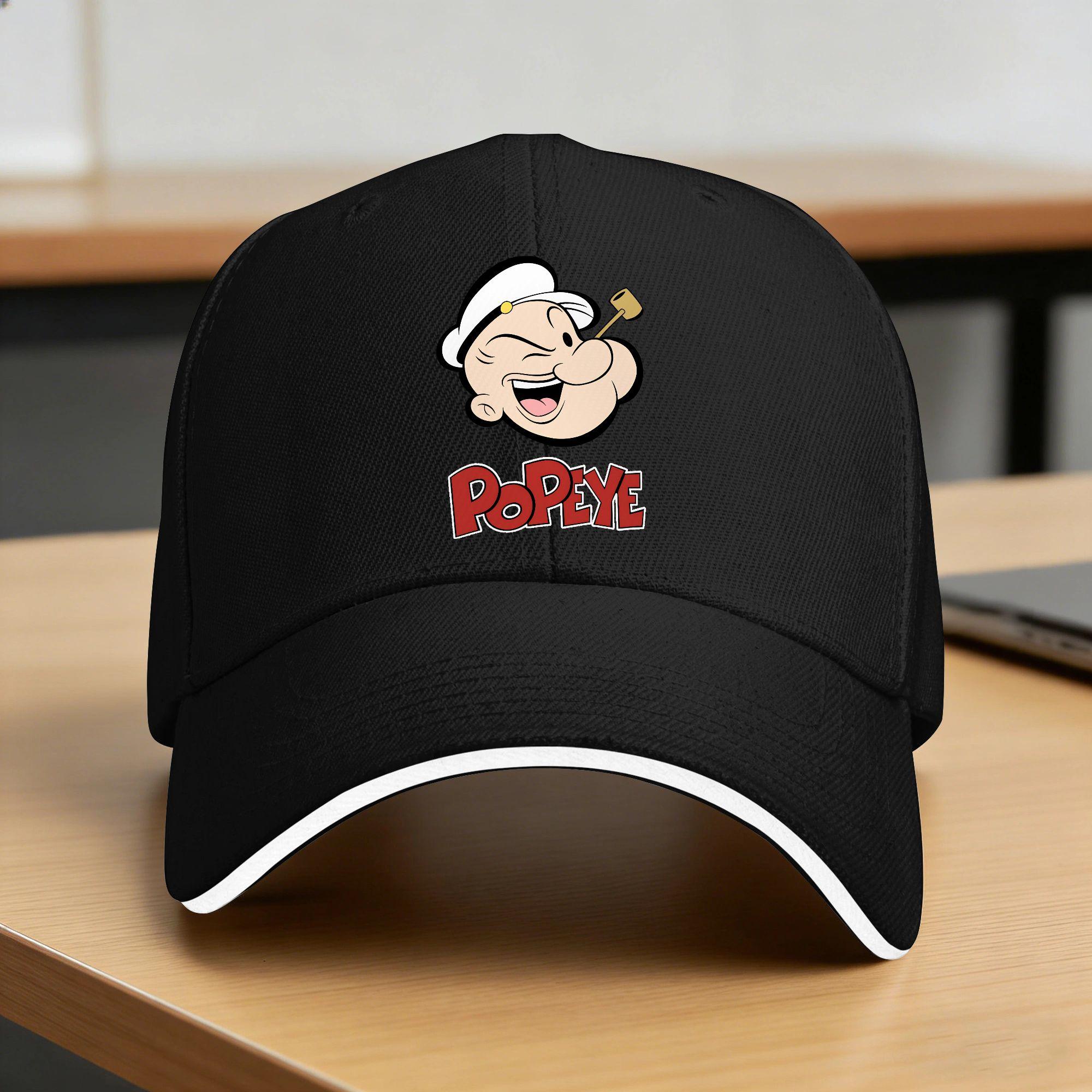 Yiran Dayang Hat Women's Popeyed The Sailorman Casual Baseball Cap Summer Trucker Hat Breathable Tennis Skate Snapback Cap Men Cool Baseball Caps Cm