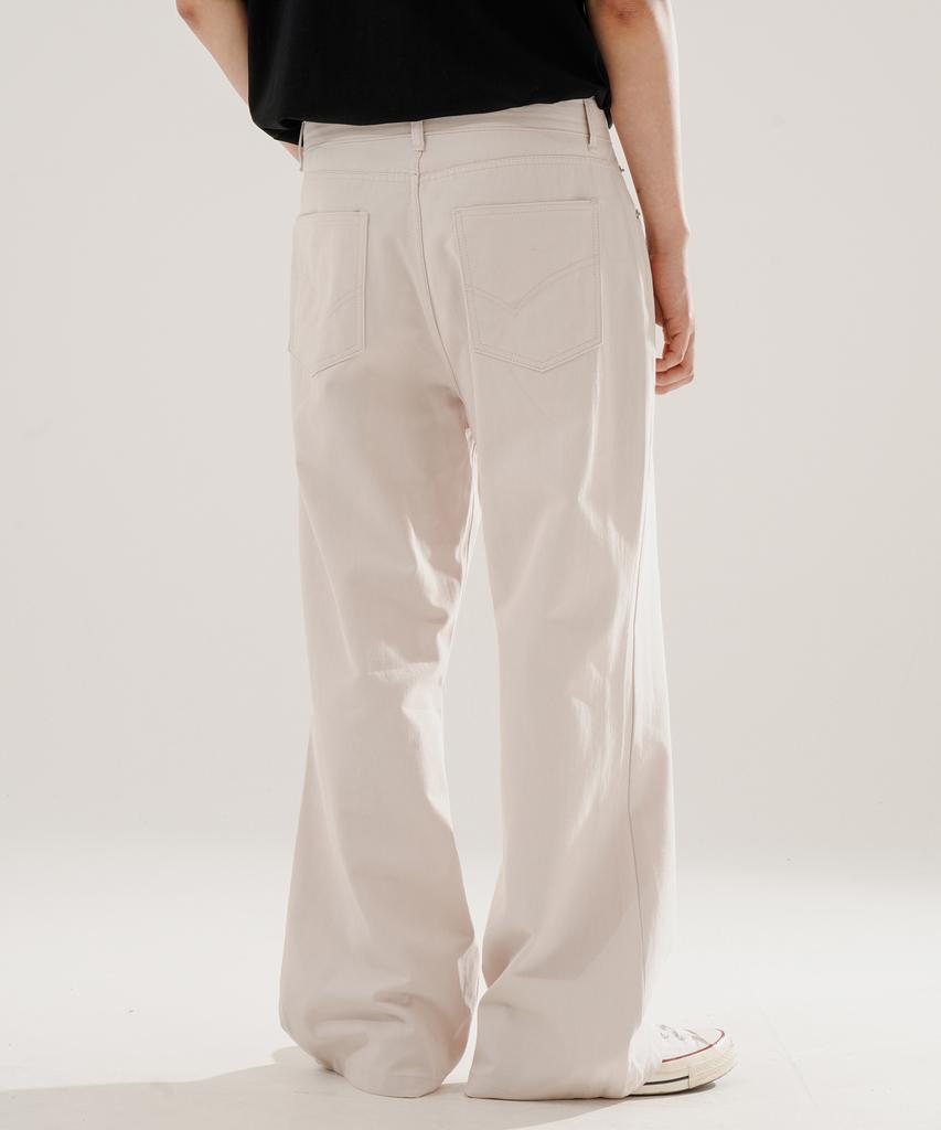 JEMUT Lost Flare Cotton Pants Cream Julp2653