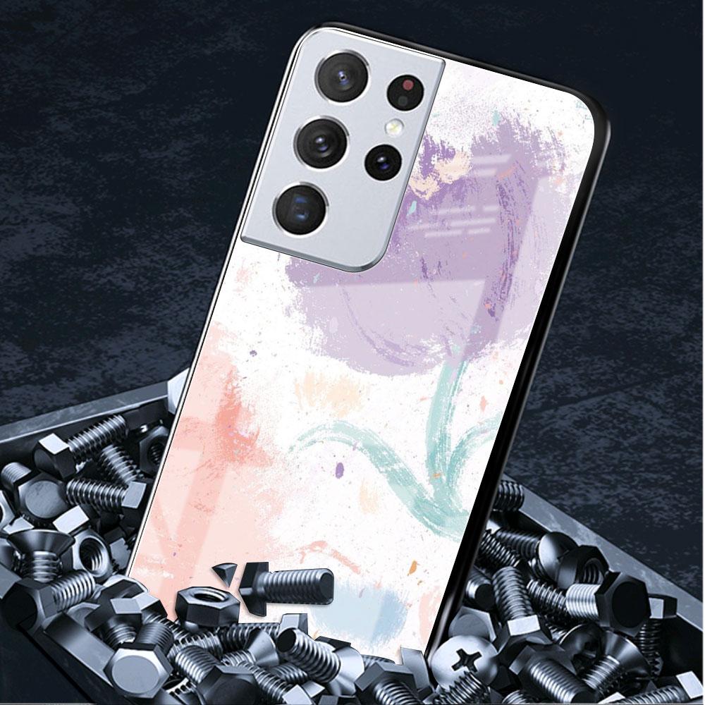 LIEBE Herz Glas Hülle Für Samsung Galaxy S22 S20 FE S21 Plus Handyhülle S10 5G S9 Note 20 Ultra 10 Lite Hülle