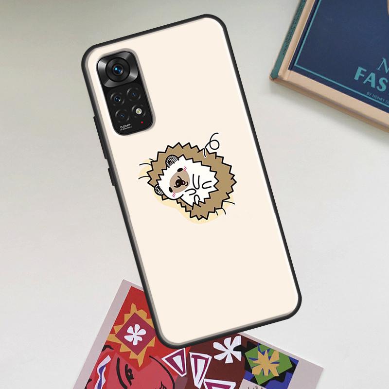 

Kawaii Hedgehog Heart Case For Xiaomi Redmi Note 14 Pro 13 12 11 9 10 15 Pro Plus Redmi 15 C 14C 13C 10C 12C Cover Redmi Note 12 4G