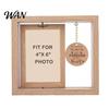Home Decor Photo Frame Pet Memorial Wooden Frame, Rotatable Dog Cat Picture Desktop Decorative Holder Display for 4x6-Inch Photos with Hanging Sign