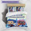 3pcs Bubble Guppies Cover Set - Personalized Name, HD Printed Bedding with 1 Cover and 2 Pillowcases - Perfect for Home Decor, Easy Care