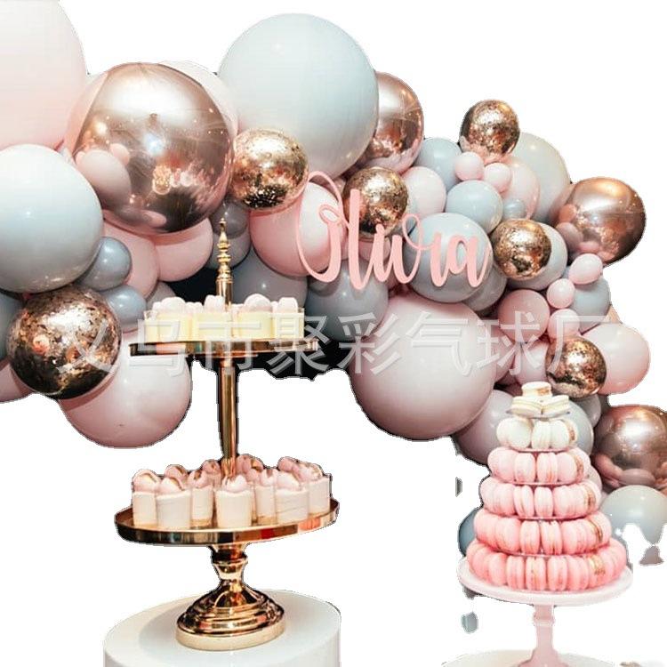 169pcs Chrome Silver Pink Balloons Arch Kit Pink Balloon Garland Wedding Birthday Christmas Party Decor Kids Baby shower  Decorations