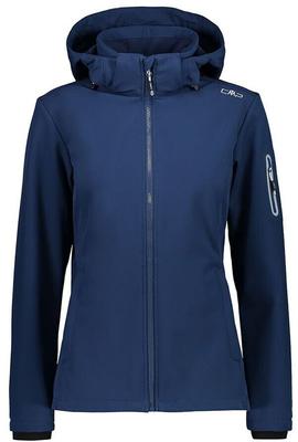 Jaqueta Softshell CMP com Capuz e Zíper Feminina (39A5006) azul