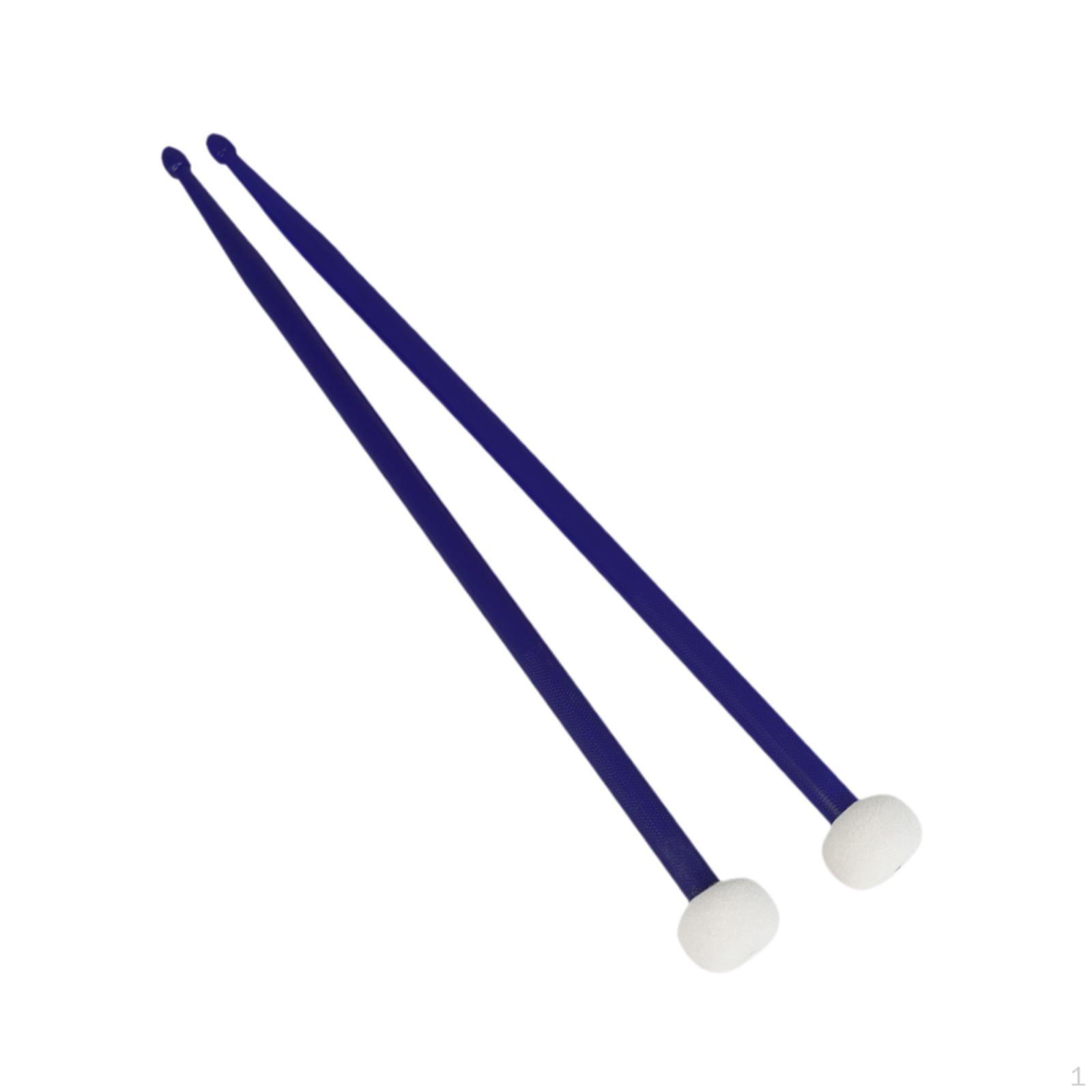 

2 шт. ударные барабанные палочки эргономичная рукоятка многофункциональные портативные двухсторонние барабанные молоточки войлочные темно-синий