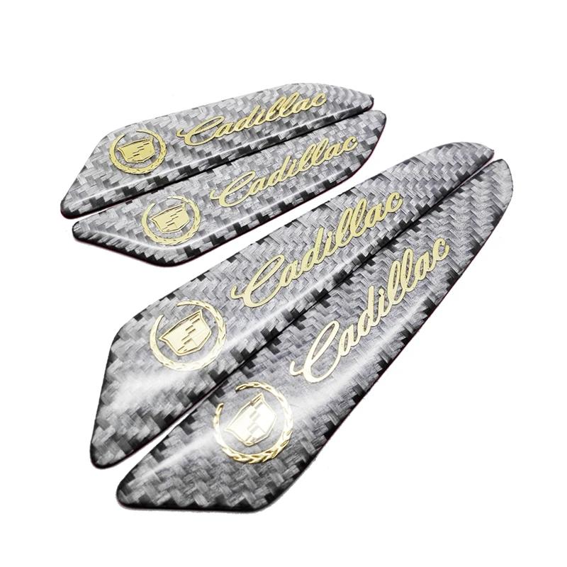 For Cadillac Escalade Tiburon Deville CTS DTS SLS XLR ATS XTS STS SRX Seville Auto Door Protective Stickers Carbon Fiber Decals
