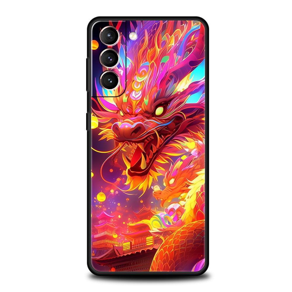 

Мультяшный чехол-дракон для Samsung Galaxy S24 S23 S22 S20 S21 FE Ultra S10 S10E S9 S8 Plus 5G Силиконовый чехол для телефона Capas Fundas Сумка S22 Ultra 5G