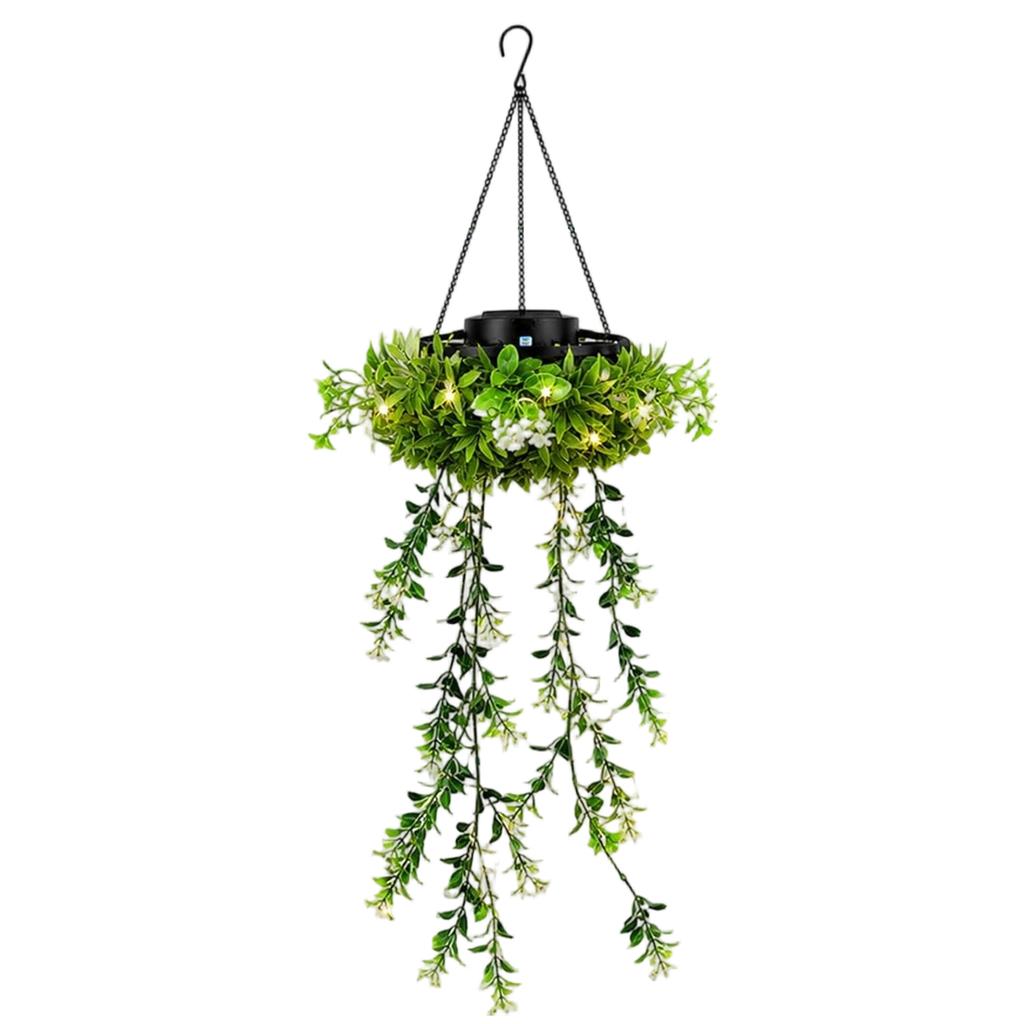 Solar Artificial Plant Ivy Lamp IP65 Waterproof LED Realistic Vine Fairy String Lights Outdoor Decor for Garden Patio Fence