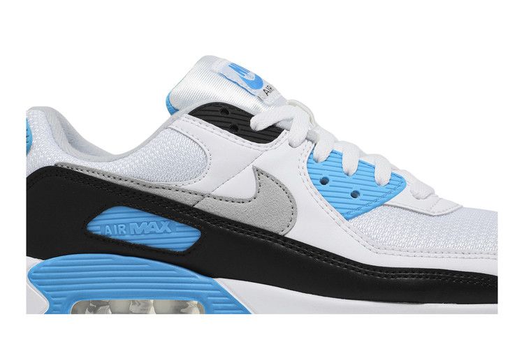 Men's Sneakers Nike Air Max 90 Laser Blue (2020) White/Black-Grey Fog-Laser Blue