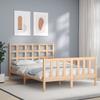 VidaXL Bed Frame with Headboard 140x190 Cm Solid Wood 3192081