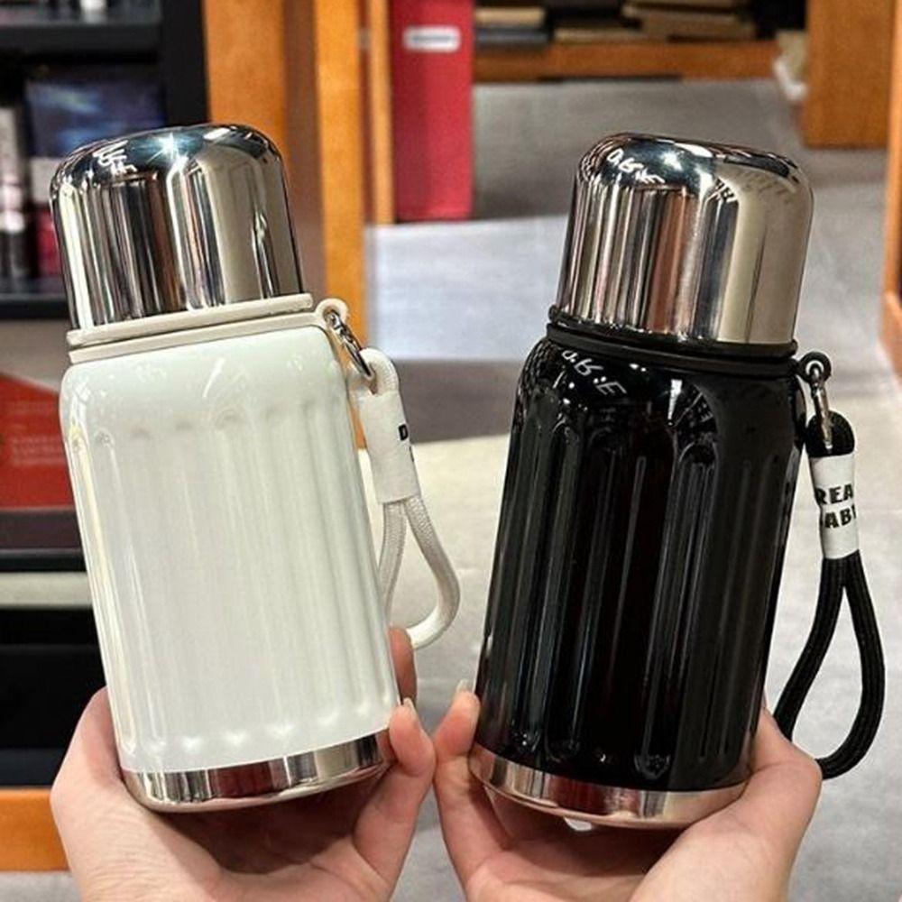 450ml Dual Drink Thermos Keep Warm and Cold Coffee Tea Cup Portable Insulated Mug Office