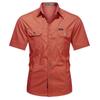 Summer Short Sleeved Shirt Men's Workwear Cotton Workwear Inch Shirt Outdoor Loose Men's Shirt