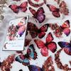 30pcs/Pack Vintage Butterfly PET Stickers DIY Decorative Junk Journal Stickers For Scrapbook Label Diary Album Planner