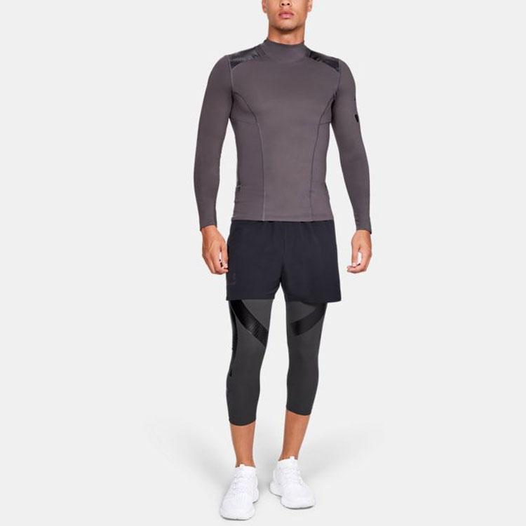 Under Armour Perpetual Superbase Compression Training Three-Quarter Fitness Pants Men Bottoms Gray 1321010-020