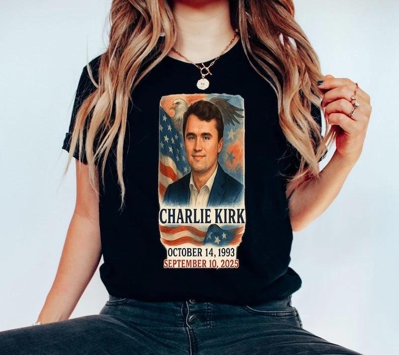 Charlie Kirk Shirt, RIP Charlie Kirk, Charlie Kirk Memorial T-Shirt XXL
