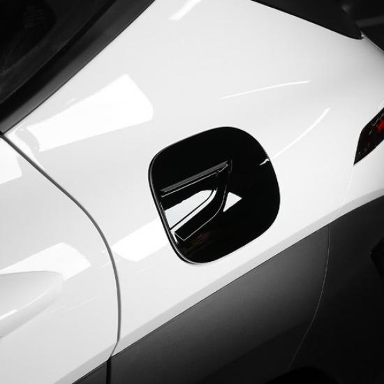 For Hyundai Kona 2024 2025 Carbon Fiber ABS Fuel Filler Tank Gas Cap Cover Trim