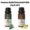 Ananta Nausea Essential Oil Combo – Peppermint & Ginger Aroma Oils (10 Ml × 2)