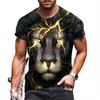 Fashion Men's Crew Neck Short Sleeve 3D Casual Color Printing Casual Short Sleeve Crew Neck T-Shirt