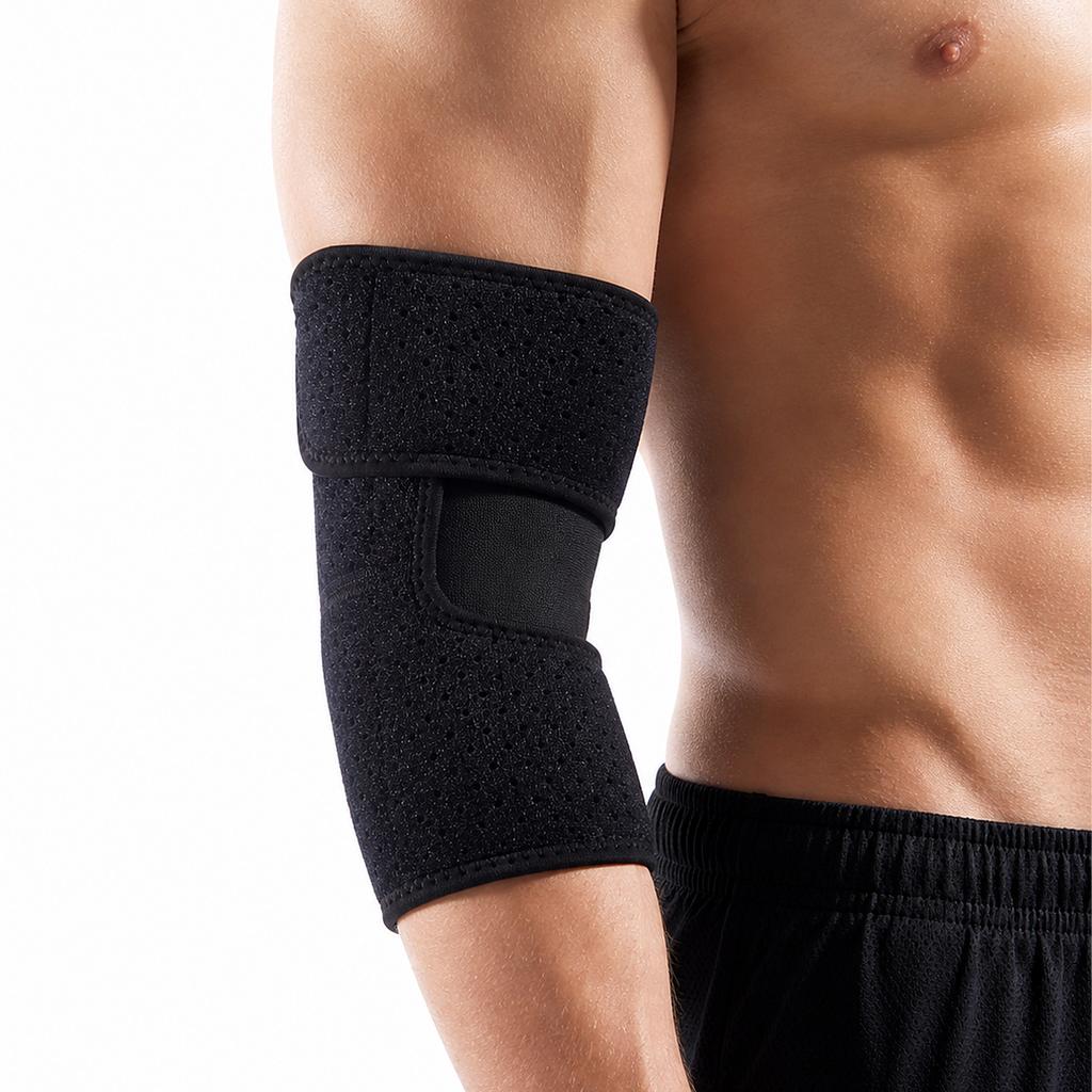 Xiaomi 1pc Adjustable Elbow Brace, Breathable Hole‑Vent Elbow Support Guard, Open‑Elbow Design Compression Elbow Sleeve for Tennis E