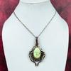Lemon Chrysoprase Pendant Natural Gemstone Pendant Copper Wire Wrapped Jewelry