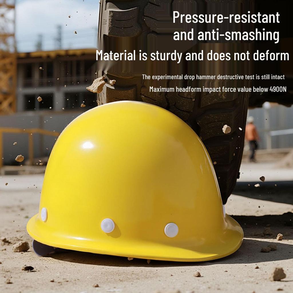 Iron Head National Standard Kung Fu Style Anti-Impact Construction Helmet - Customizable, Thickened Safety for Labor Protection.