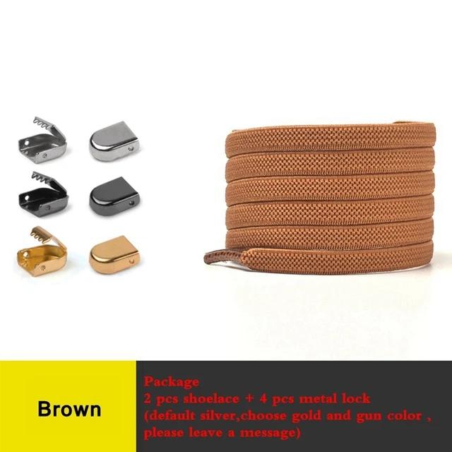 Colorful No Tie Flat Hiking Running Shoe Lace Elastic Shoelaces Outdoor Sneakers Quick Safety Flat Shoelace Kids Adult Lazy Lace