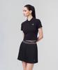 SERGIO TACCHINI W Colorband Flying Fine Pleats Skirt (Black)